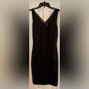Black Voice Sheer Dress Cover - Size : M